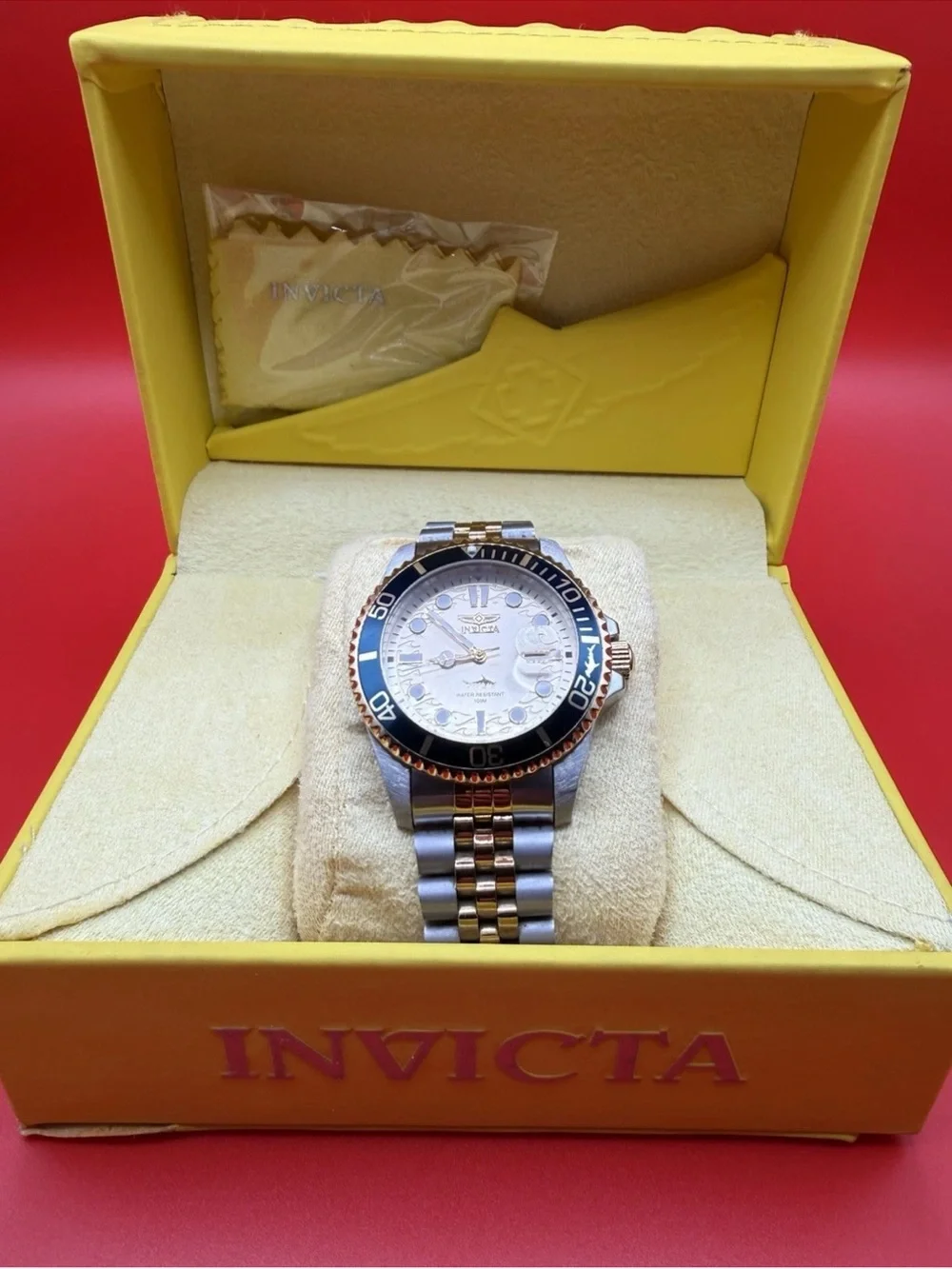 Invicta Pro Diver Men’s Watch 43mm Champagne Dial Two-Tone Quartz 30617
